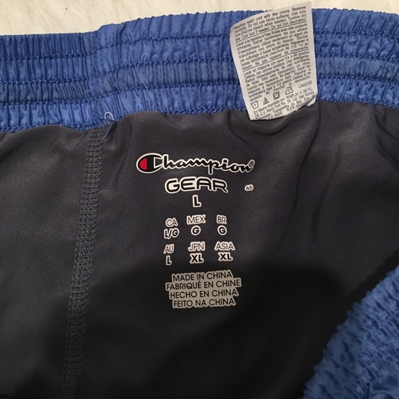 Champion Gear Blue Gray Vapor Lined Runners Shorts - Picture 2 of 5